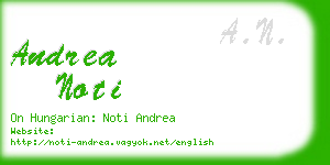 andrea noti business card